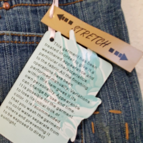 NWT B.B. EMBELLISHED BLUE JEANS SIZE 9/10, 5/6 - Picture 7 of 8